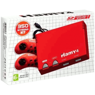Диск Игровая приставка 8 bit - 16 bit Hamy 4 (красная) (350 встроенных игр)