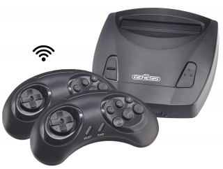 Диск Retro Genesis 8 Bit Junior Wireless + 300 игр (AV кабель, 2 беспроводных джойстика)