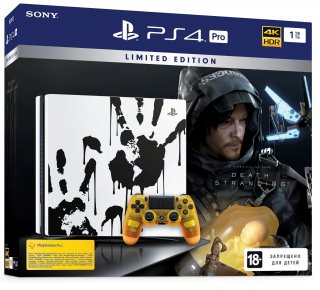 Диск Sony PlayStation 4 Pro 1TB (РОСТЕСТ) Death Stranding Limited Edition (CUH-7208B)