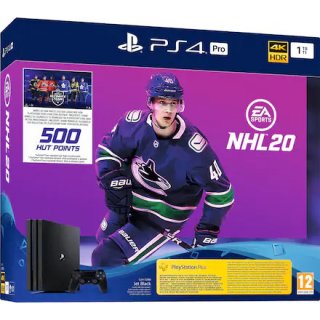 Диск Sony PlayStation 4 Pro 1TB, чёрная (CUH-7216) NHL 20 Bundle (без игры)