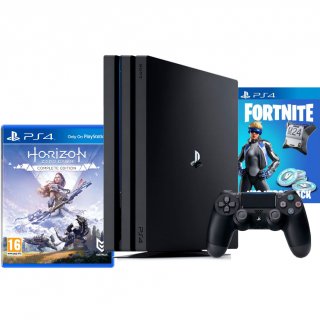Диск 1TB, чёрная РОСТЕСТ (CUH-7208B) + Fortnite + игра Horizon Zero Dawn - Complete Edition