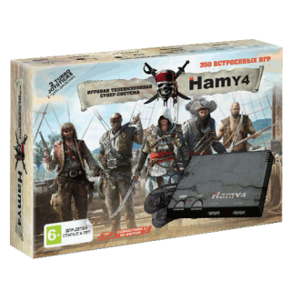 Диск Игровая приставка 8 bit - 16 bit Hamy 4 (350 встроенных игр) Assassin Creed Black