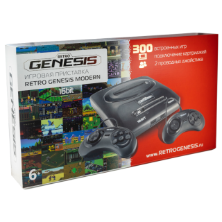 Диск Приставка 16 bit Retro Genesis Modern + 300 игр + 2 джойстика