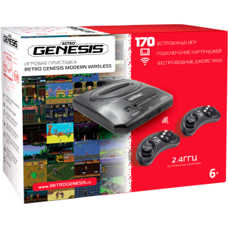 Диск Приставка 16 bit Retro Genesis Modern + 170 игр + 2 беспроводных геймпада (ZD-02A)