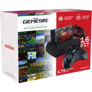 Диск Приставка 16bit Retro Genesis Modern mini (DN-02) + 175 игр + 2 джойстика + картридж