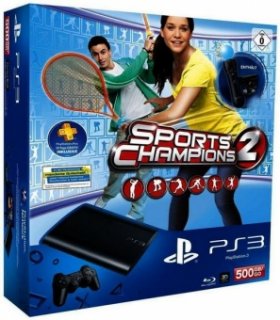 Диск Sony PlayStation 3 Premium 500Gb + Праздник Спорта 2 + Starter Pack (Камера PS Eye + Контроллер PS Move) РОСТЕСТ