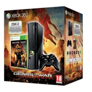 Диск Microsoft Xbox 360 Slim 250Гб + игра Gears of War Judgment, рус