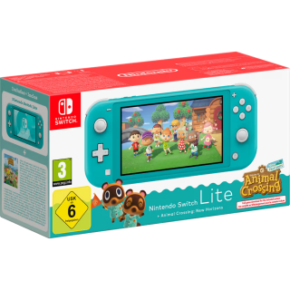 Диск Nintendo Switch Lite (бирюзовый) + код загрузки Animal Crossing: New Horizons