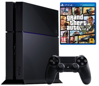 Диск Sony PlayStation 4 500Гб (РОСТЕСТ) + игра Grand Theft Auto V (5) (PS4 RUS)