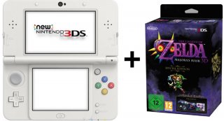 Диск New Nintendo 3DS (белая) + игра Legend of Zelda: Majora's Mask 3D Limited Edition