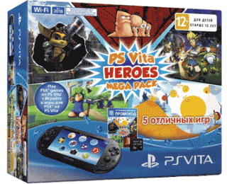 Диск Sony PlayStation Vita Slim (PS Vita Model 2016) (РОСТЕСТ) + карта 8GB + промокод Heroes MegaPack