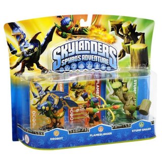 Диск Skylanders. Набор из трех фигурок: Drobot, Stump Smash, Flameslinger