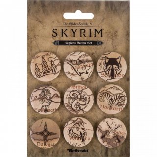 Диск Набор значков Skyrim Regions (9 шт.)
