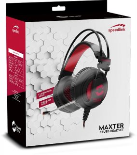 Диск Speedlink Игровая гарнитура  Maxter 7.1 Surround USB Gaming Headset (SL-860003-BK)