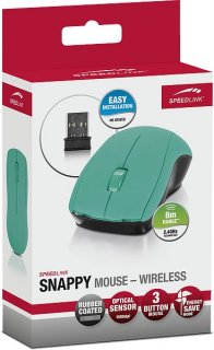 Диск Speedlink Мышь беспроводная Snappy Mouse USB, бирюза (SL-630003-TE)