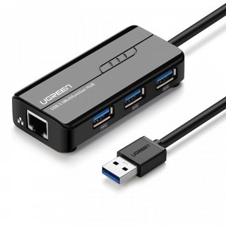 Диск Ugreen USB 3.0 hub + LAN Adapter (Б/У)