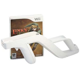 Диск Игровой контроллер Wii Zapper + игра Link's Crossbow Training (Б/У)