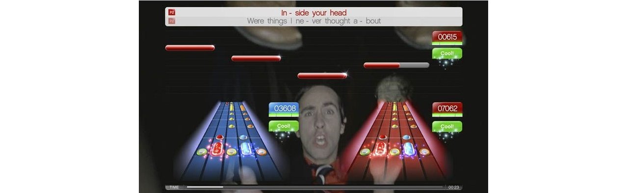 Скриншот игры SingStar Guitar Pack: 2 беспроводных микрофона + 10 песен на выбор [PS3] для Ps3