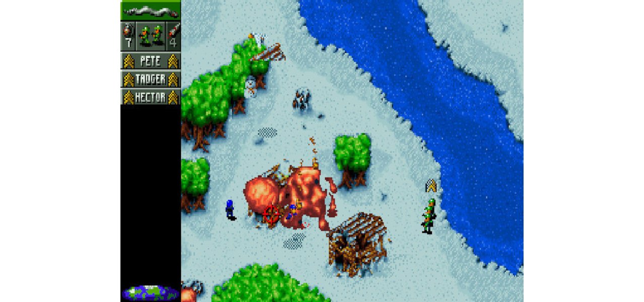 Скриншот игры Игрa 16bit Cannon Fodder для Retro