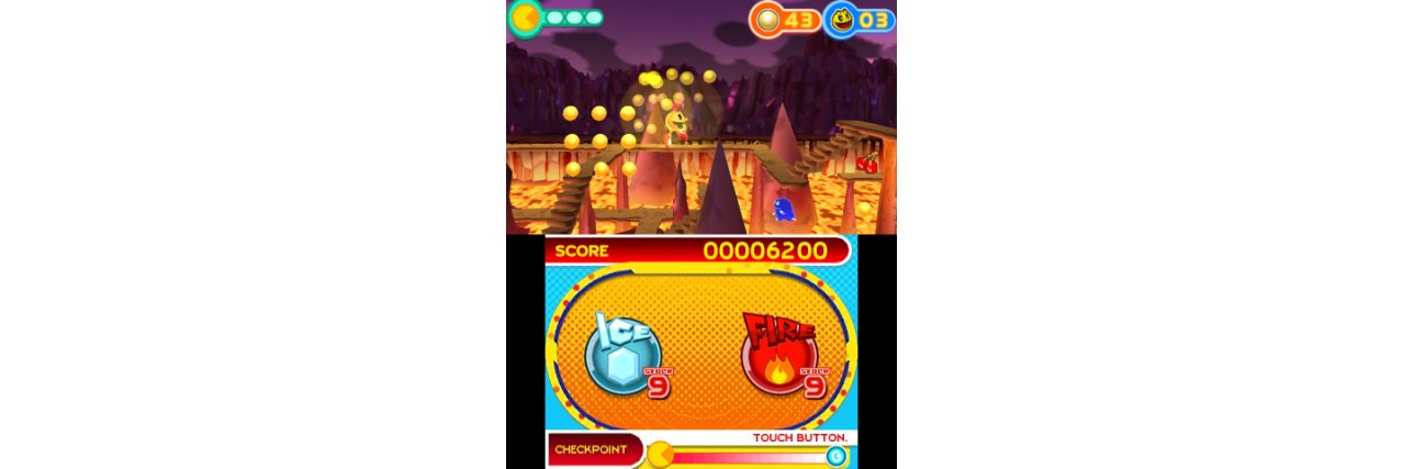 Скриншот игры Пакман в мире привидений для 3DS