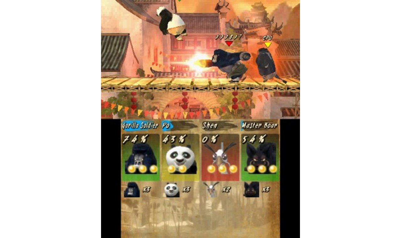 Скриншот игры Кунг-Фу Панда: Решающий поединок легендарных героев для 3DS
