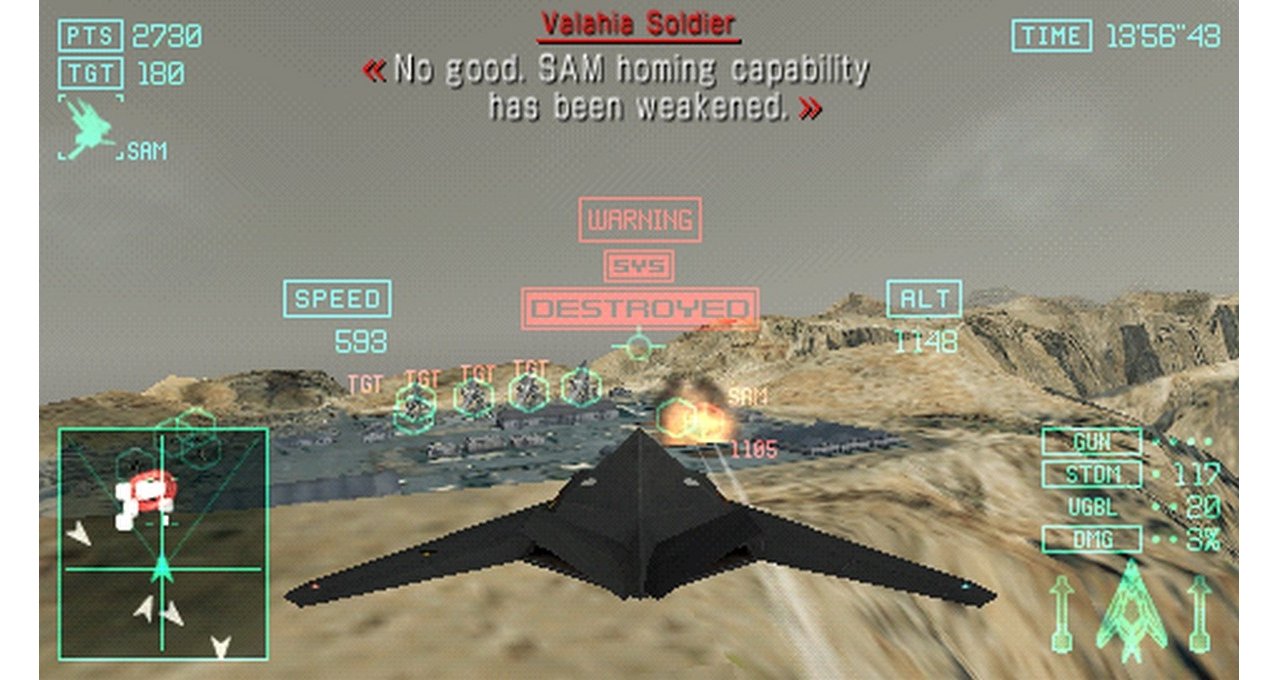 Скриншот игры Ace Combat: Joint Assault для Psp