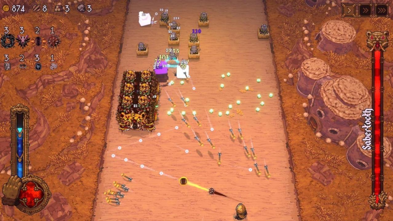 Скриншот игры Ball x Pit для Switch