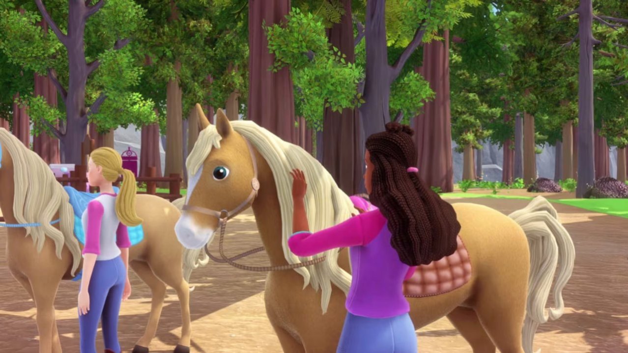 Скриншот игры Barbie Horse Trails для Switch