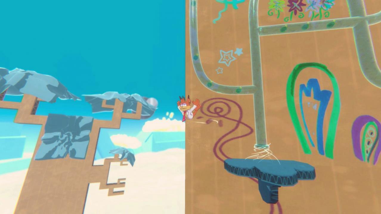 Скриншот игры Bubsy 4D Pawsome Edition для Switch2