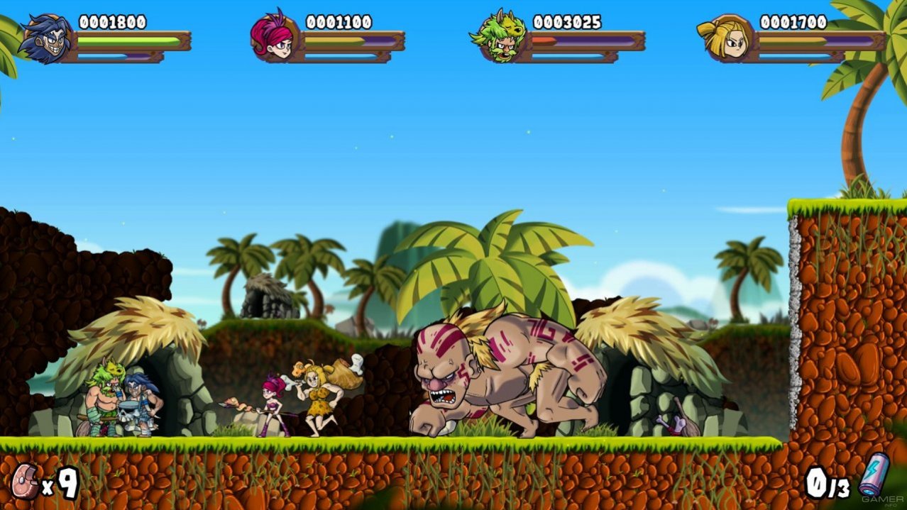 Скриншот игры Caveman Warriors Deluxe Edition для Switch