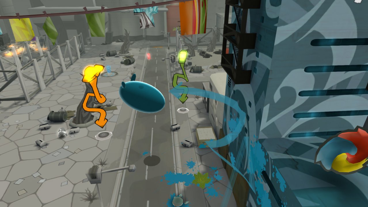 Скриншот игры de Blob для Switch