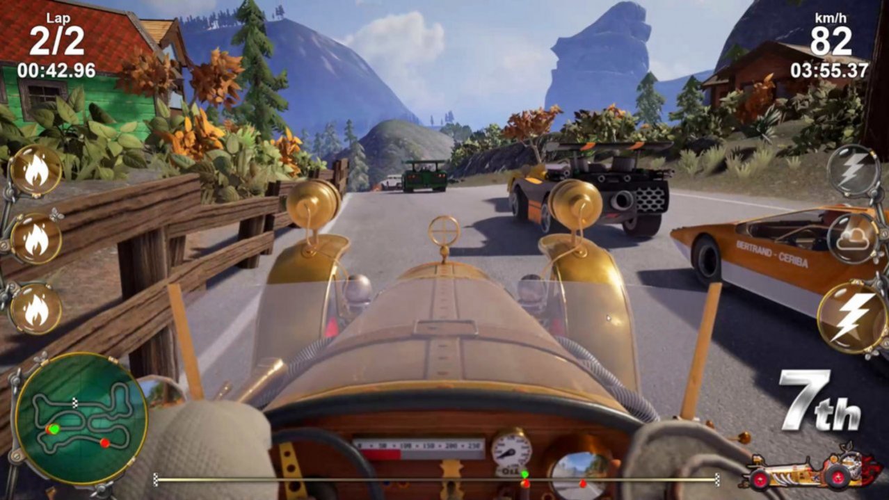 Скриншот игры Flåklypa Grand Prix для Switch