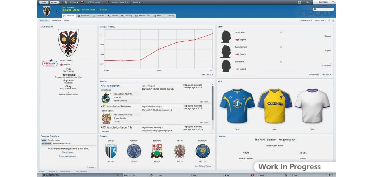 Скриншот игры Football Manager 2012 для PC