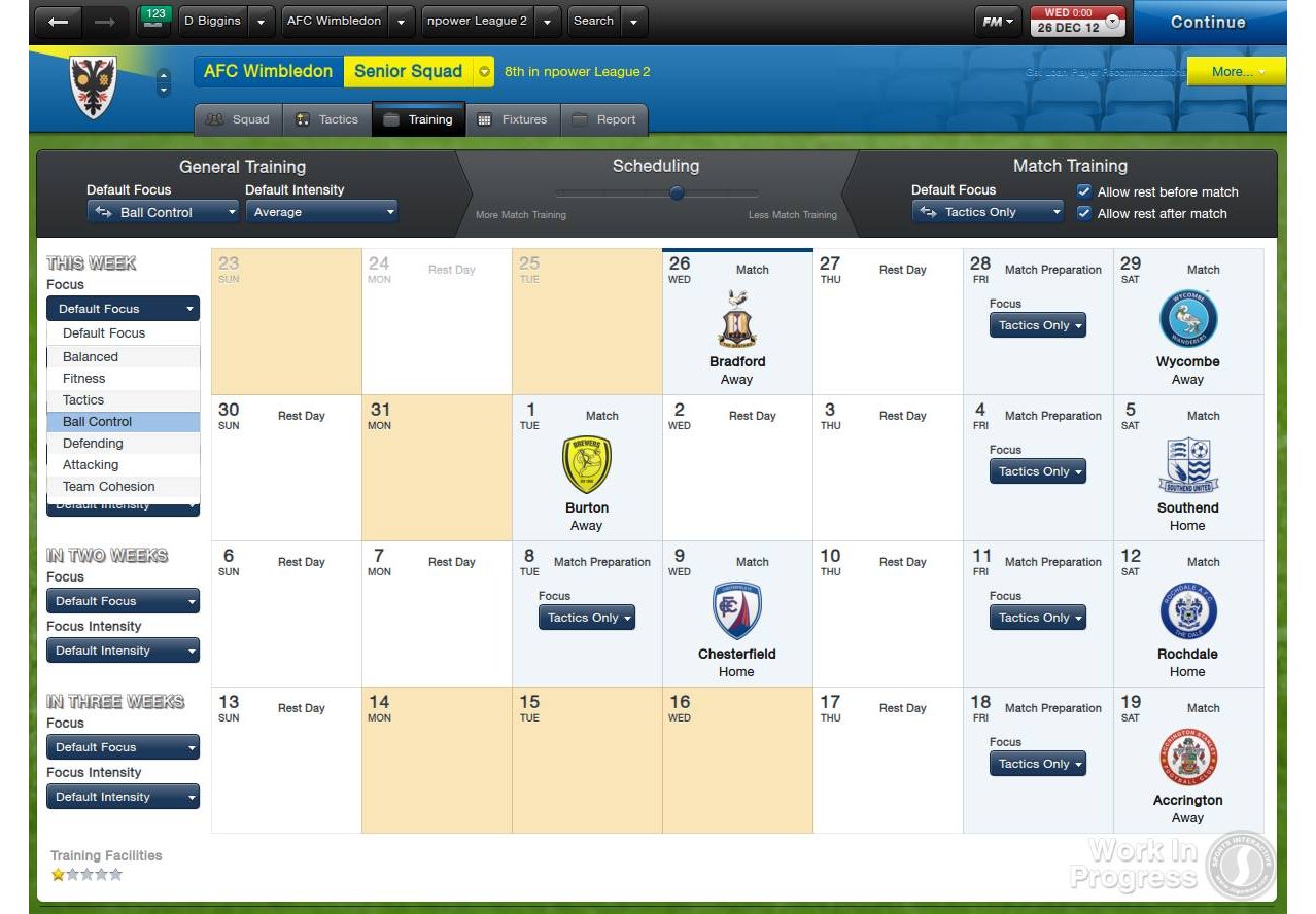 Скриншот игры Football Manager 2013 для Pc
