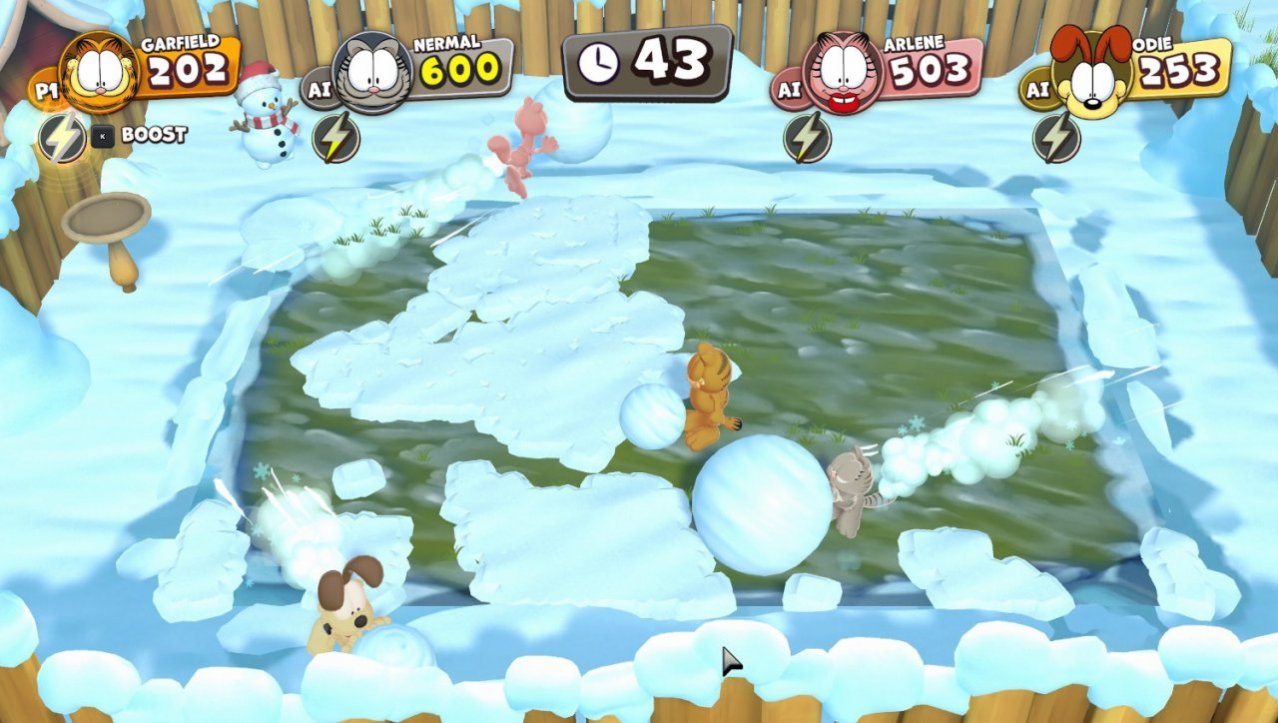 Скриншот игры Garfield Lasagna Party для Switch