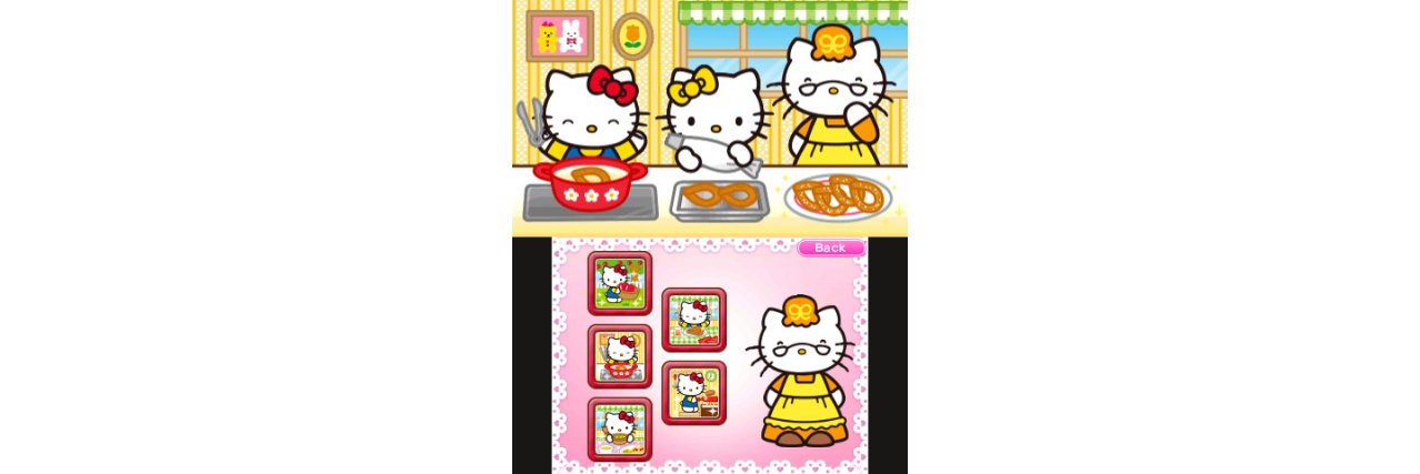 Скриншот игры Hello Kitty: Happy Happy Family + чехол (розовый) для 3DS