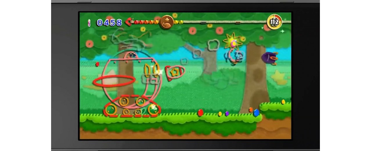 Скриншот игры Kirbys Extra Epic Yarn для 3ds