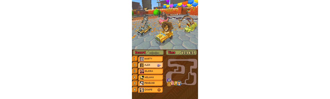 Скриншот игры Madagascar Kartz для 3ds