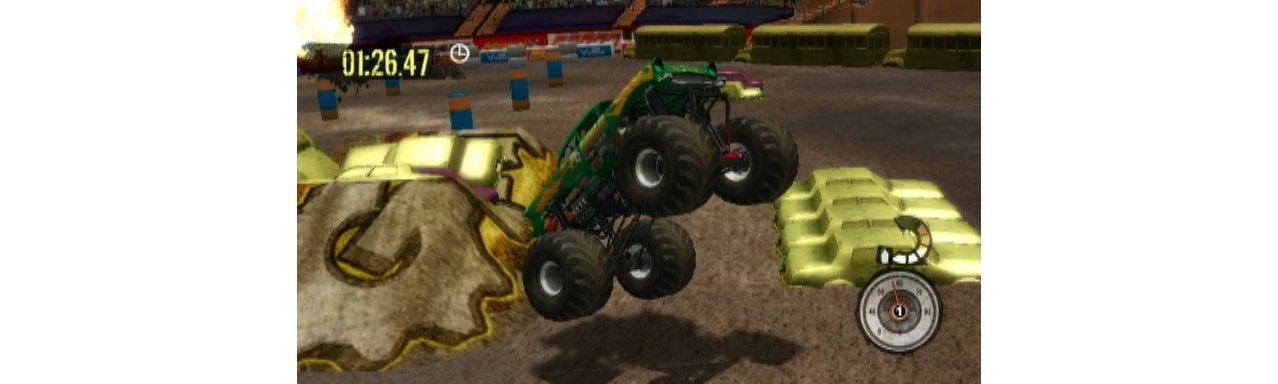 Скриншот игры Monster Jam: Path of Destruction (Игра + Руль) для Wii