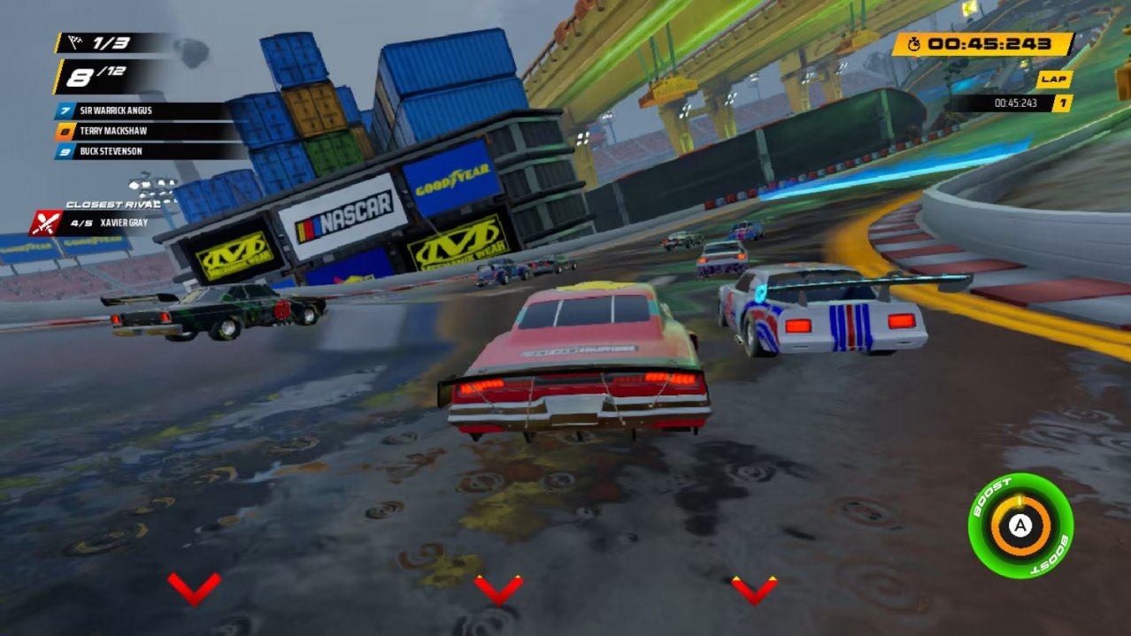 Скриншот игры Nascar Arcade Rush для Switch