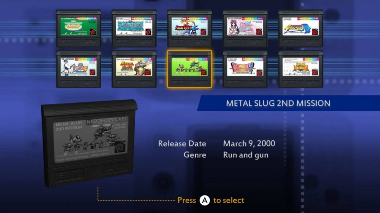 Скриншот игры NeoGeo Pocket Color Selection Vol. 1 для Switch