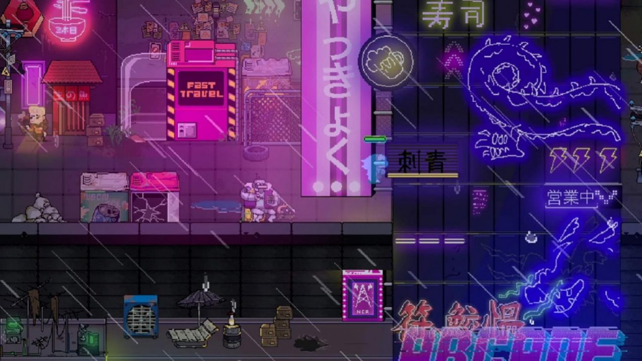 Скриншот игры Neon City Riders Super Powered Edition (Limited Run #359) для Ps4