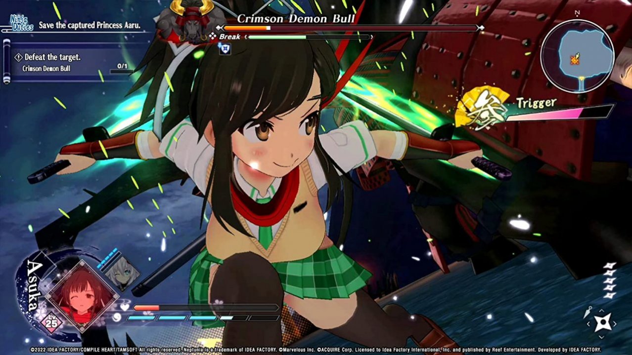 Скриншот игры Neptunia x Senran Kagura: Ninja Wars для Switch