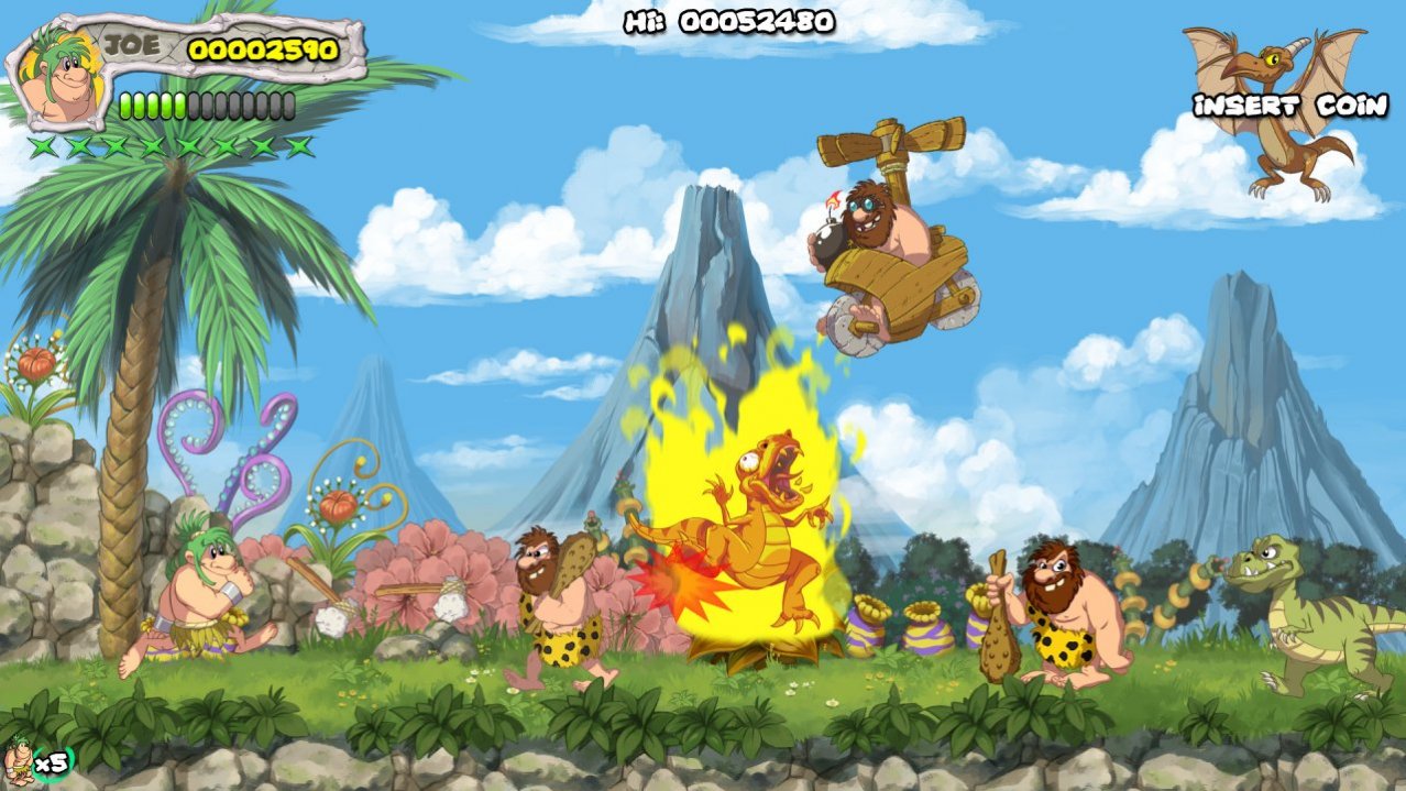 Скриншот игры New Joe & Mac: Caveman Ninja T-Rex Edition для Switch