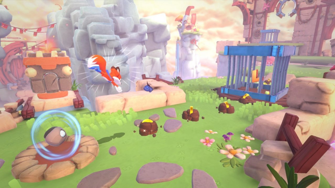 Скриншот игры New Super Luckys Tale для Switch