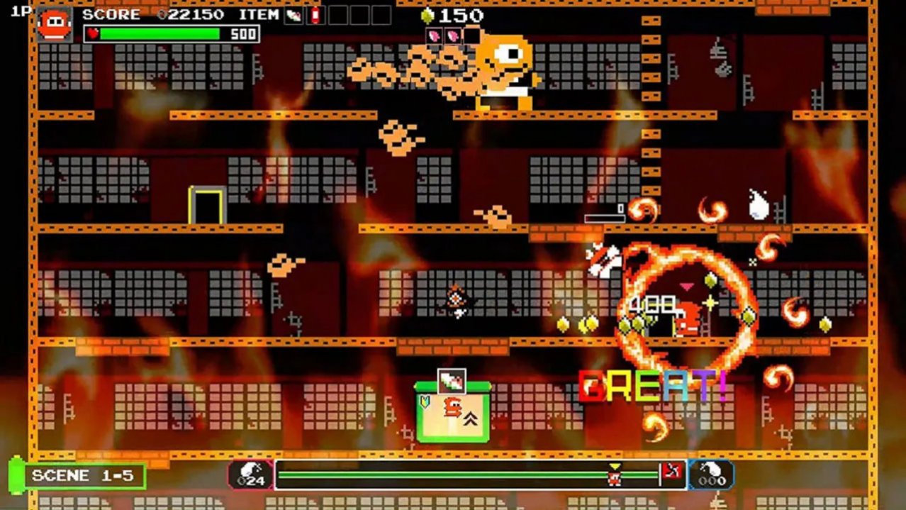 Скриншот игры Ninja JaJaMaru: The Great Yokai Battle + Hell Deluxe Edition для Switch