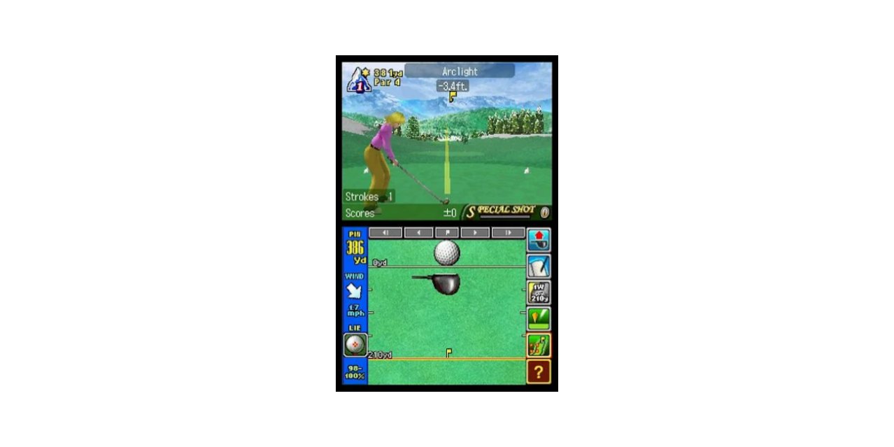 Скриншот игры Nintendo Touch Golf Birdie Challenge (Б/У) для 3ds