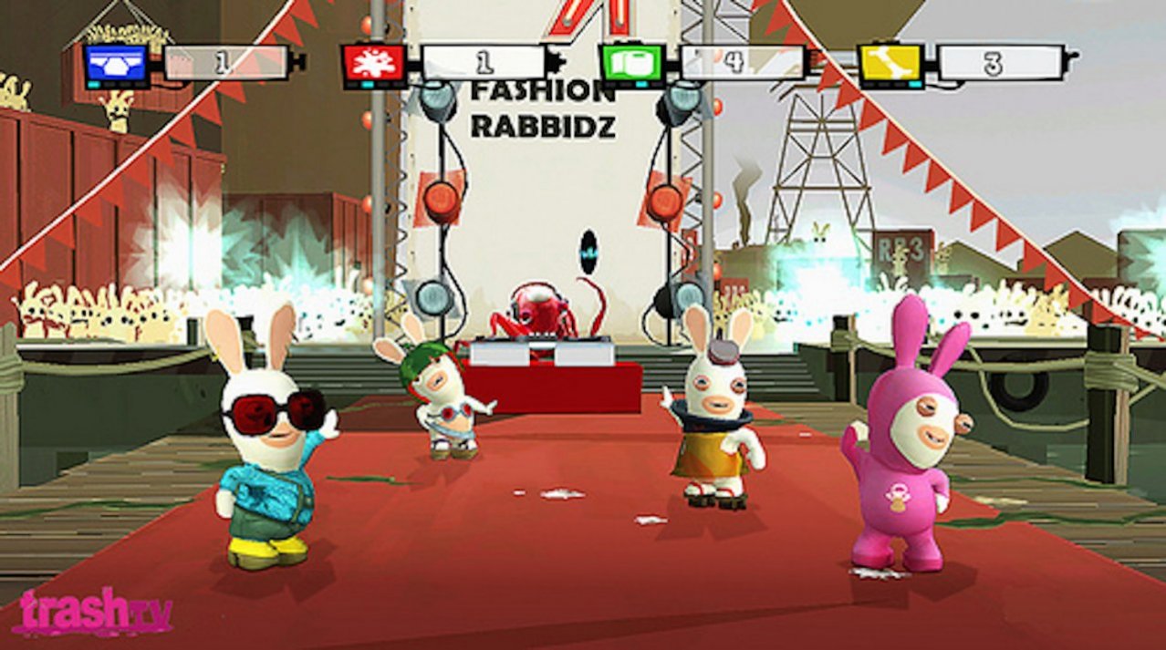 Скриншот игры Raving Rabbids Party Collection для Wii