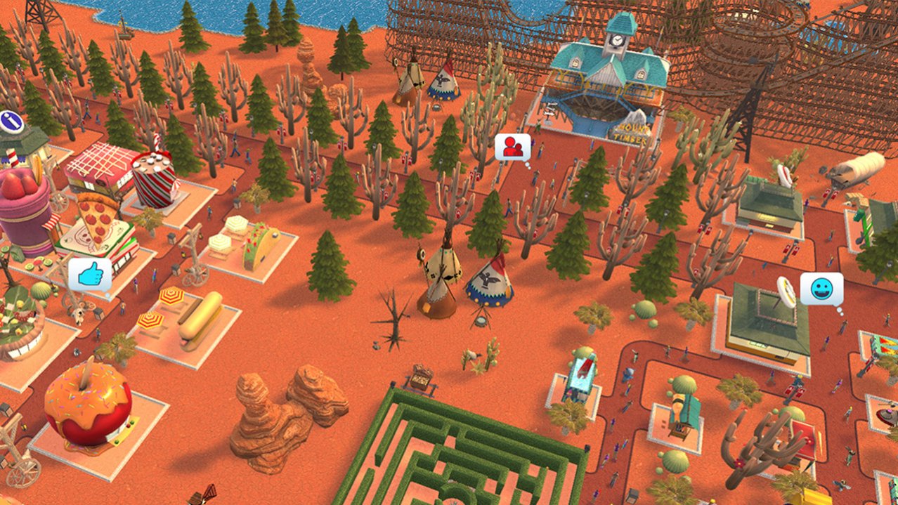 Скриншот игры Rollercoaster Tycoon: Adventures для Switch