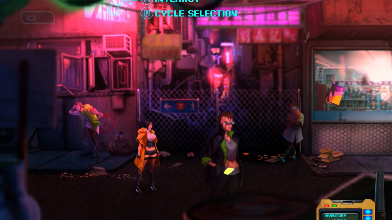Скриншот игры Sense - A Cyberpunk Ghost Story для Switch